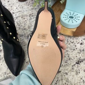 Gold studded booties